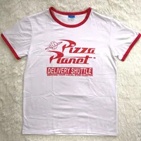 Hillbilly Funny Pizza Planet Humor Summer T shirt Red Edge Ladies Short Sleeved Loose Plus Size Casual Top O-neck Hipster Tumblr 2