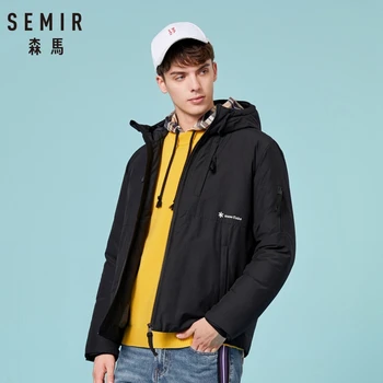 

SEMIR Parka Men 2020 Thick Vevlet Warm Men Winter Jacket Down-padded Male Hooded Coats Man Windproof Outerwear