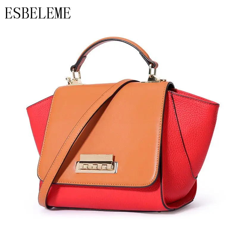 

Luxury Cow Leather Women Handbags for Female Lock Wing Bags Single Shoulder Bag Ladies Genuine Leather Crossbody Bag YG252