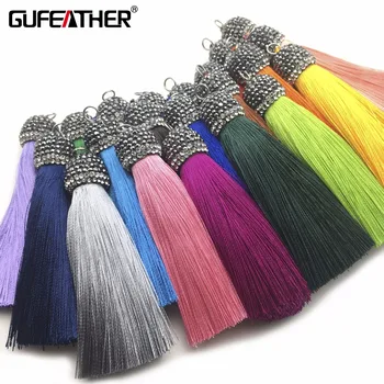 

GUFEATHER L78/9CM/silk tassels/jewelry accessories/Drilling cap/diy jewelry/accessories making /Hand made/embellishments