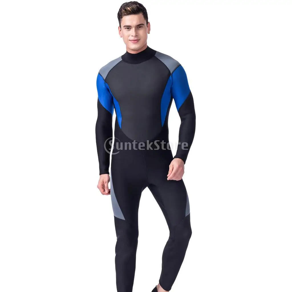 Men's 3mm Neoprene Diving Suits Wetsuit Full Body Sports Skins Suit for