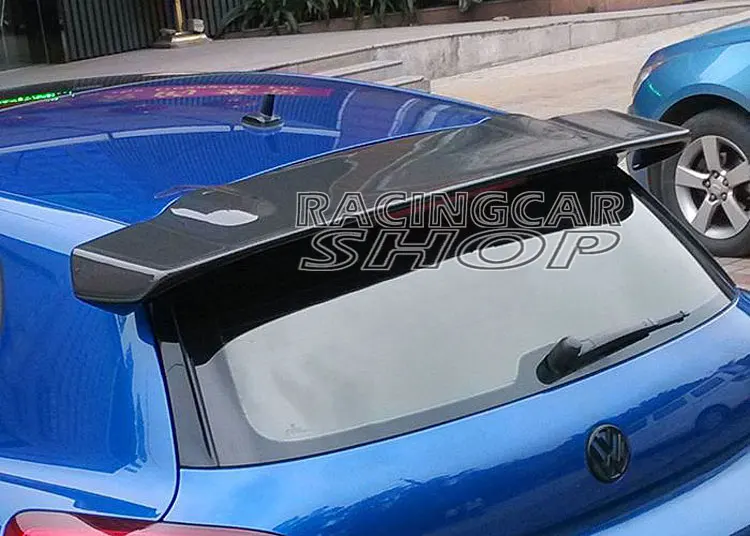 Real Carbon Fiber Vortex Style Rear Roof Spoiler Huge Wing Wide Lip For Volkswagen VW Scirocco 2010-2013