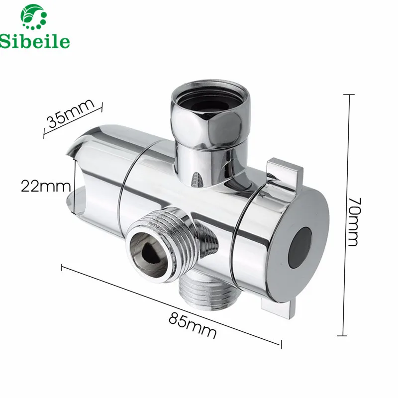 Sble Многофункциональный 3 Way Насадки для душа Держатель экономии воды переключателем серебро хром Настенный смеситель для душа клапан исправить кронштейн