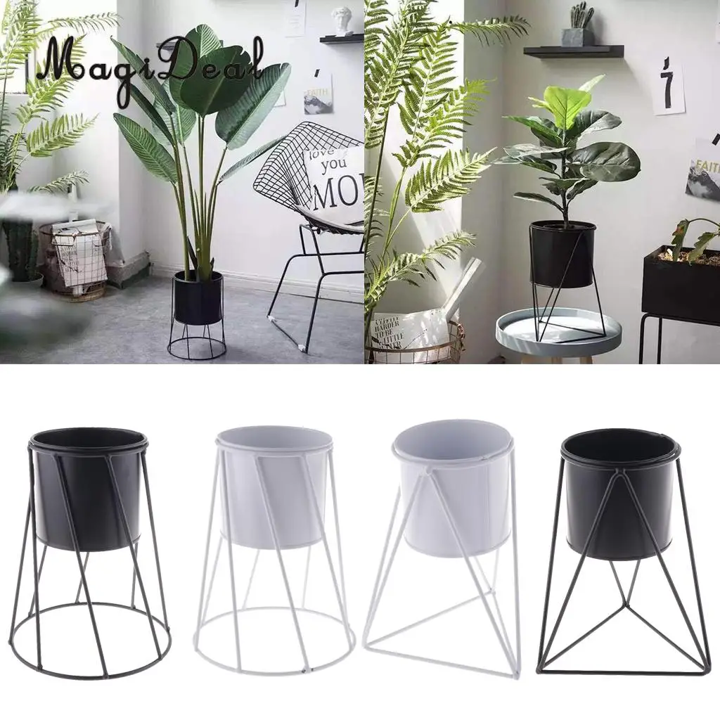 Nordic Iron Art Flower Vases Minimalism Design Flowerpot Tabletop Flower Pot Home Vases Home Office Decor