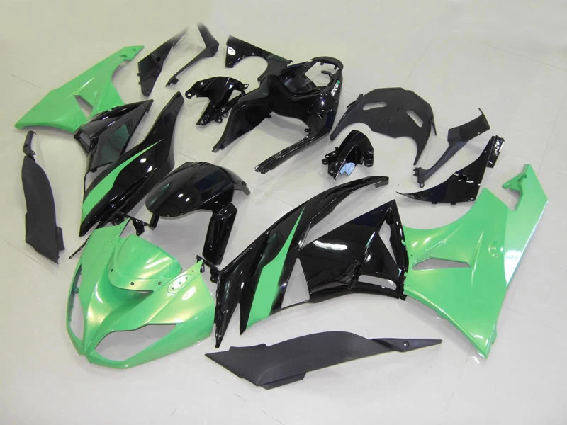 

Motorcycle Fairing kit for KAWASAKI Ninja ZX6R 636 09 10 ZX 6R 2009 2010 zx6r ABS Green black Fairings set+gifts KM01