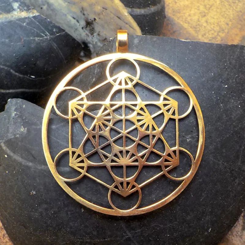 Metatron's Cube кулон посеребренные ожерелья и подвески с 60 см цепи для женщин