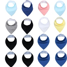 4 шт./лот, однотонные детские нагрудники для мальчиков и девочек, бандана, детский нагрудник бандана, Infont, водонепроницаемые детские нагрудники банданы