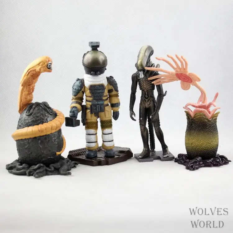 

SAINTGI Alien vs Predator Mixed human AVP ABS 12cm Model Collectie kids toy MOVIE Brinquedos opp BAG Series Scar Sci-Fi Film