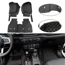 Для Jeep Wrangler JL автомобильные коврики для автомобиля коврики на заказ Авто интерьерные кожаные ножки коврики аксессуары автомобиля-Стайлинг