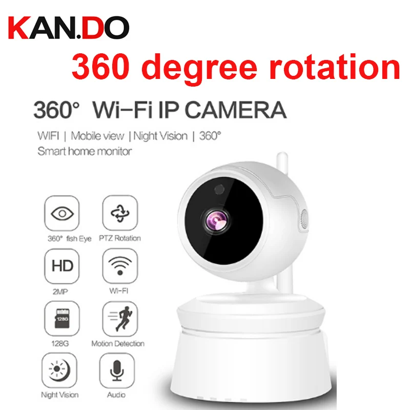 

32-128GB 1080P 2.0MP PTZ motion detection wifi camera PIR support IP camera monitor 163eye app baby monitor cctv camera white