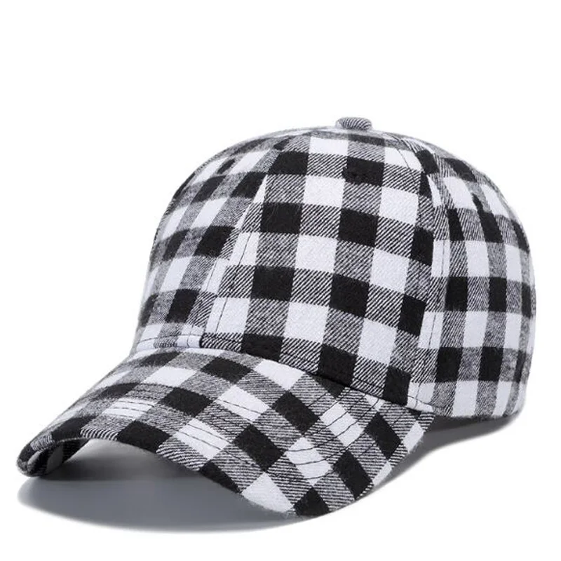 red black plaid hat