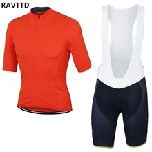 Красный цвет для мужчин Велоспорт Джерси короткий рукав MTB цикл одежда Ropa Ciclismo Велоспорт Спортивная одежда гоночный велосипед одежда