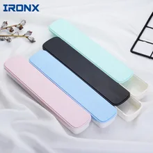 Draagbare Servies Opbergdoos Antibacteriële Hars PP Plastic Outdoor Gebruik Leuke Briefpapier Doos School Bento Bestek 1 pcs(China)