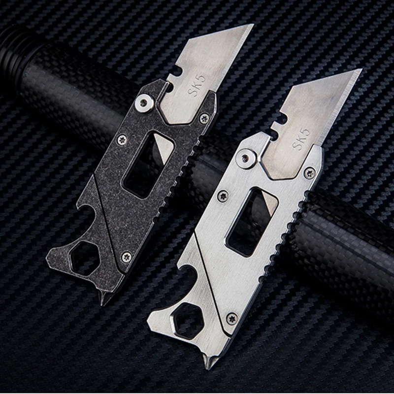 Outdoor multi-purpose opener screwdriver wrench tungsten head portable mini Paper cutting art knife EDC gadget