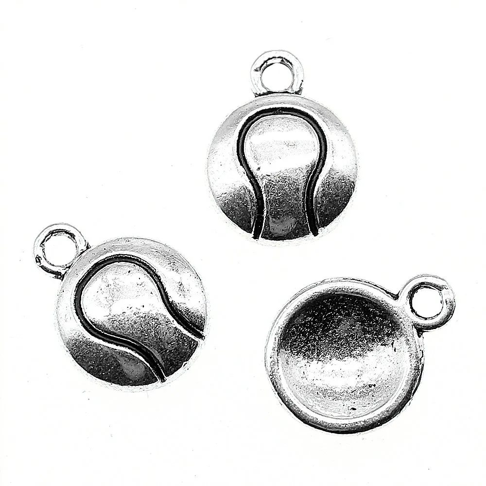 

20pcs Charm Tennis Ball Tennis Ball Charms For Jewelry Making Antique Silver Tennis Ball Charms 10x13mm