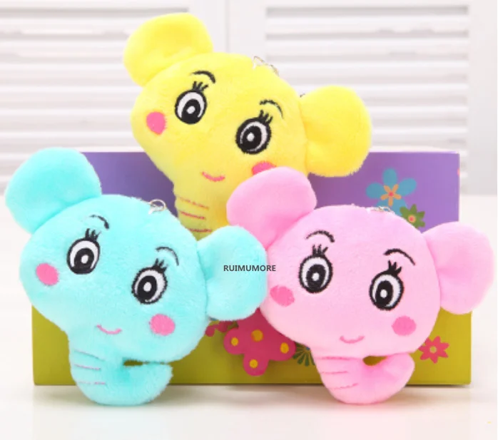 

1piece random color , CUTE mini 5CM approx. key chain Plush toy Elephants Stuffed Animal plush Toy
