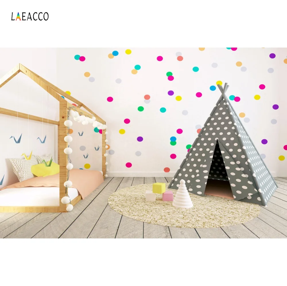 Laeacco палатка Wigwam Детские вечерние серые настенные флаги Одеяло Подушка будуар интерьер фото фон для фотостудии