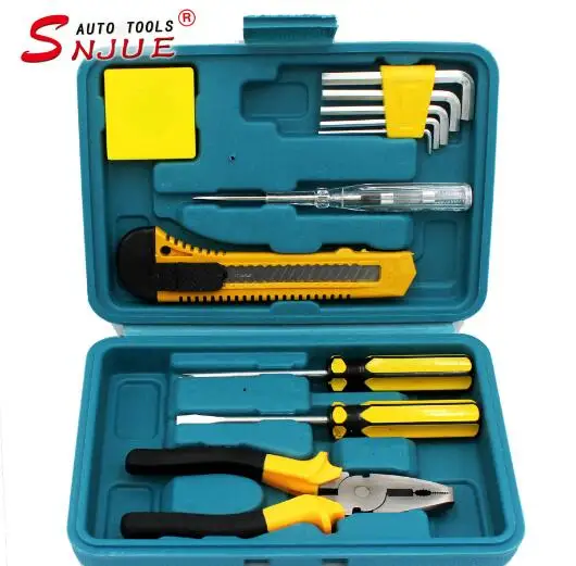 

12 Pcs Tool Set Hand Tools for Car Repair Ratchet Spanner Wrench Socket Set hex key combination pliers