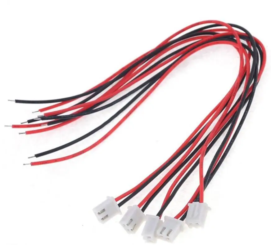 10 шт./лот 24AWG JST XH2.54 2 контактный терминальный кабель одноголовочный электронный