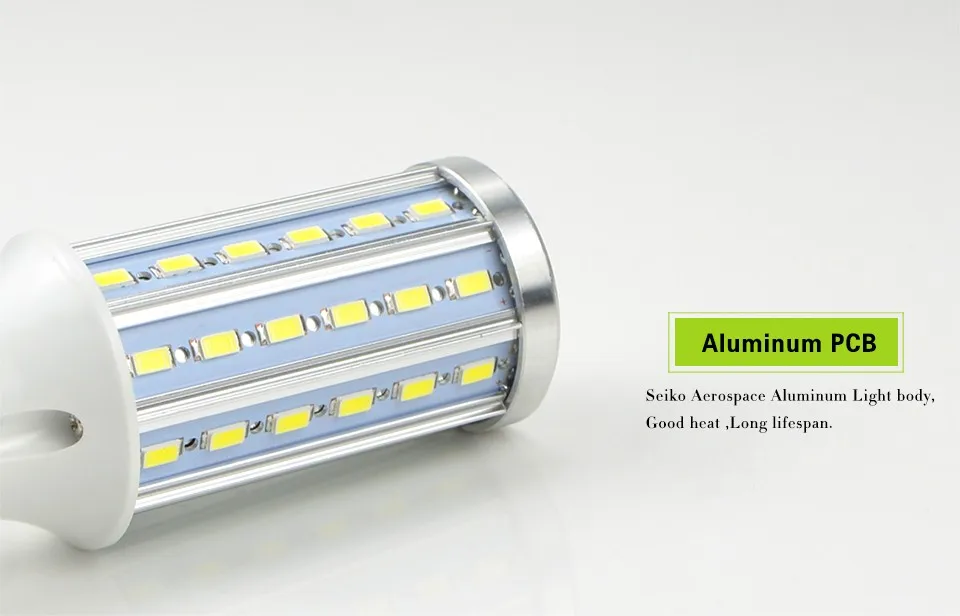 E27 E14 E40 5730 SMD светодиодный светильник типа «Кукуруза» с алюминиевой печатной платой, охлаждающий светодиодный светильник s, внутренний Точечный светильник без мерцания, 85 V-265 V 10W 15W 25W 40W 50W 80W