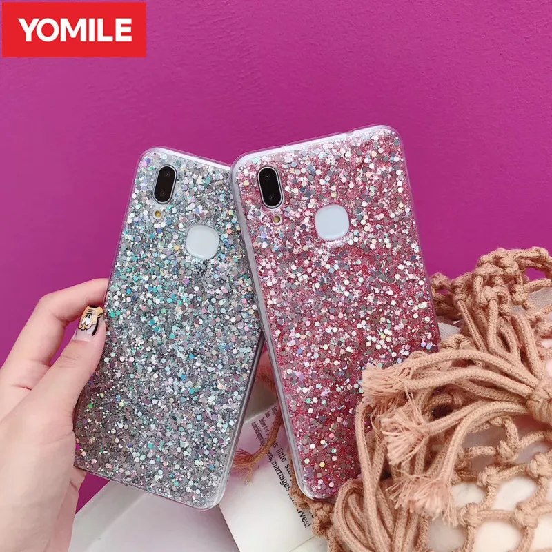 

YOMILE Phone Case For Huawei P8 P9 2016 2017 P10 P20 Lite Pro P Smart Plus Glitter Cover For Huawei Mate 10 20 Lite Pro Capa