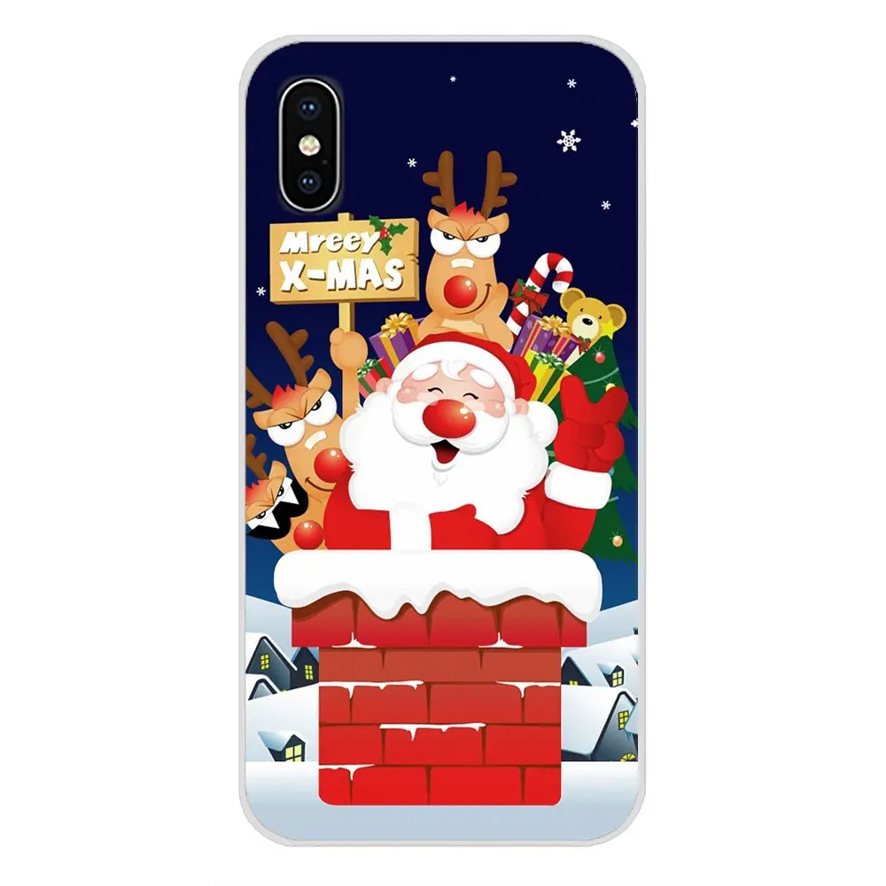 Аксессуары для рождественской тематики чехлы телефонов Samsung Galaxy S3 S4 S5 Mini S6 S7 Edge S8 S9