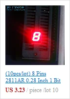 10 шт./лот) 10 контактов 8011AY 0,8 дюйма 1 бит цифра 7 сегментный желтый светодиодный дисплей общий катод цифровой дисплей