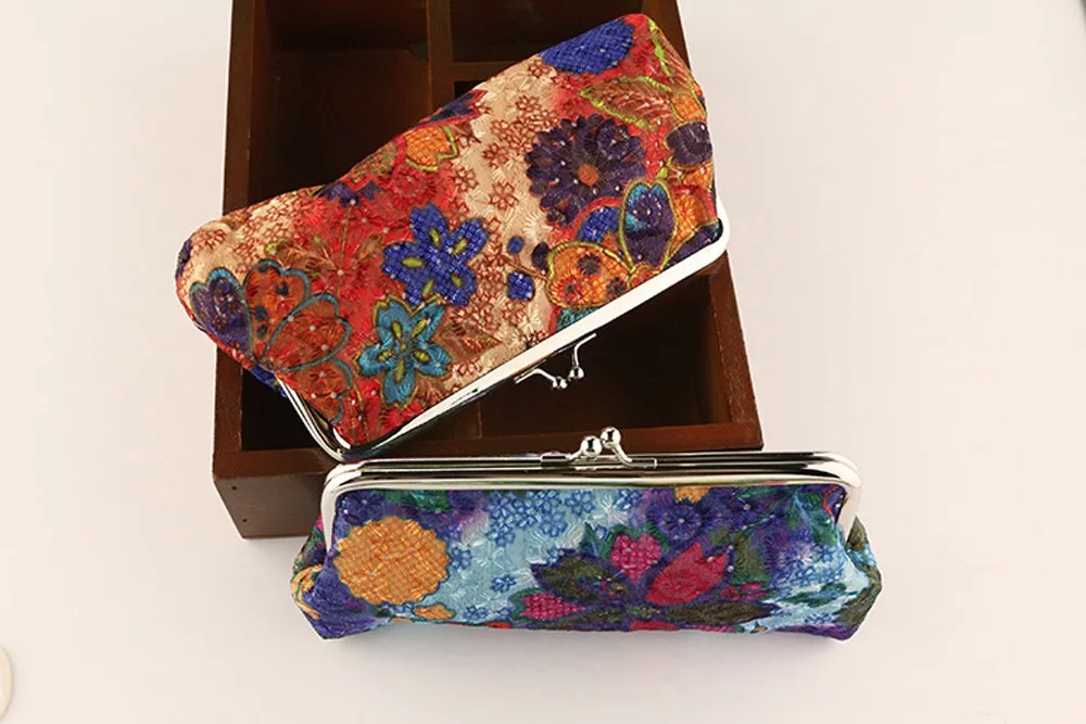 Altbest Женский Ретро винтажный маленький кошелек с цветком на застежке, клатч, сумка portefeuille femme de marque de Lux nouveau# Y40