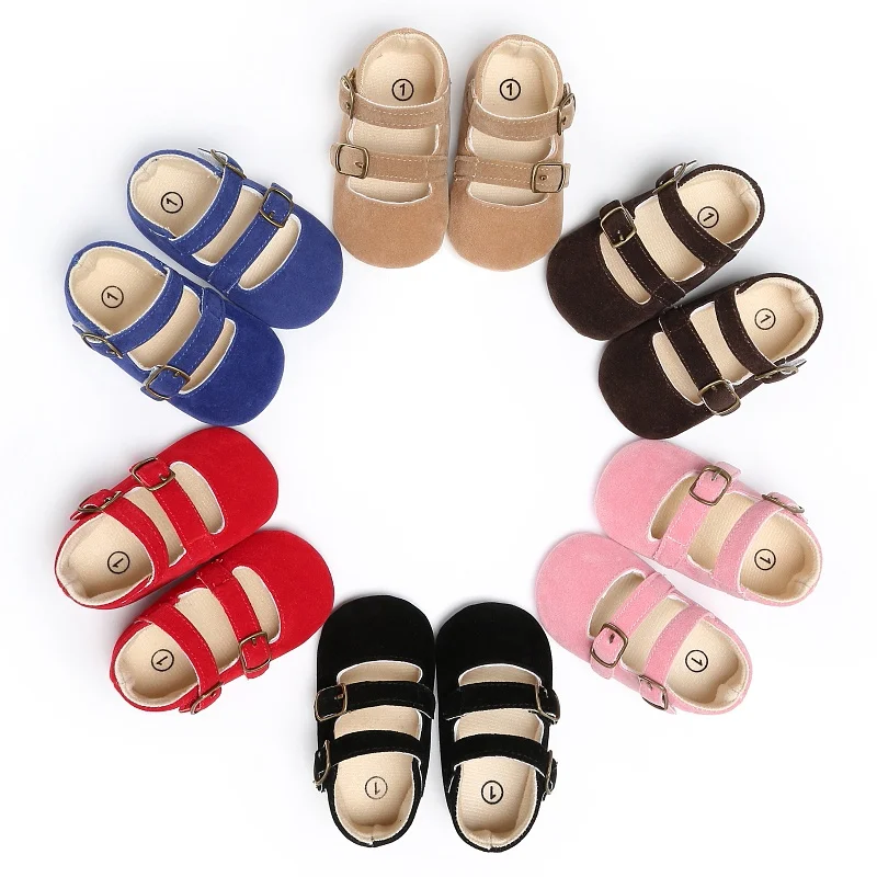 Летняя обувь для маленьких девочек 0-18 месяцев; обувь для малышей в стиле ретро; обувь из искусственной замши для малышей; обувь для первых шагов с мягкой подошвой; Новое поступление