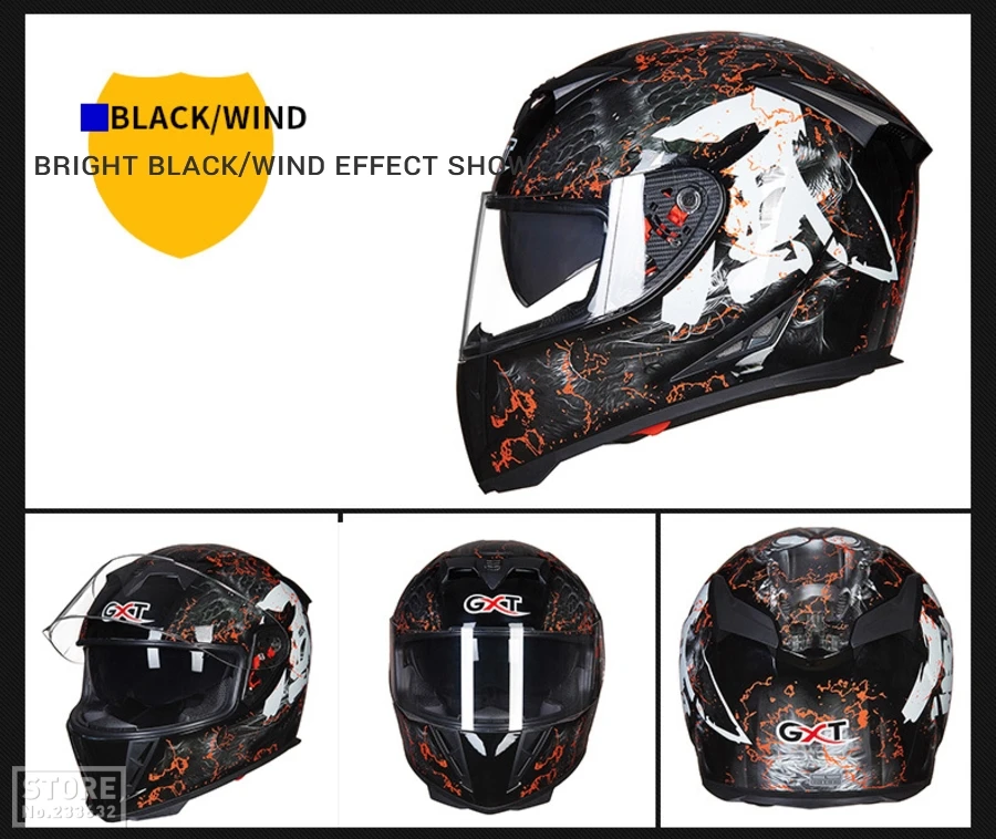 GXT мотоциклетный шлем анфас мото шлемы двойной козырек гоночный шлем для мотокросса КАСКО модульный мотоциклетный шлем