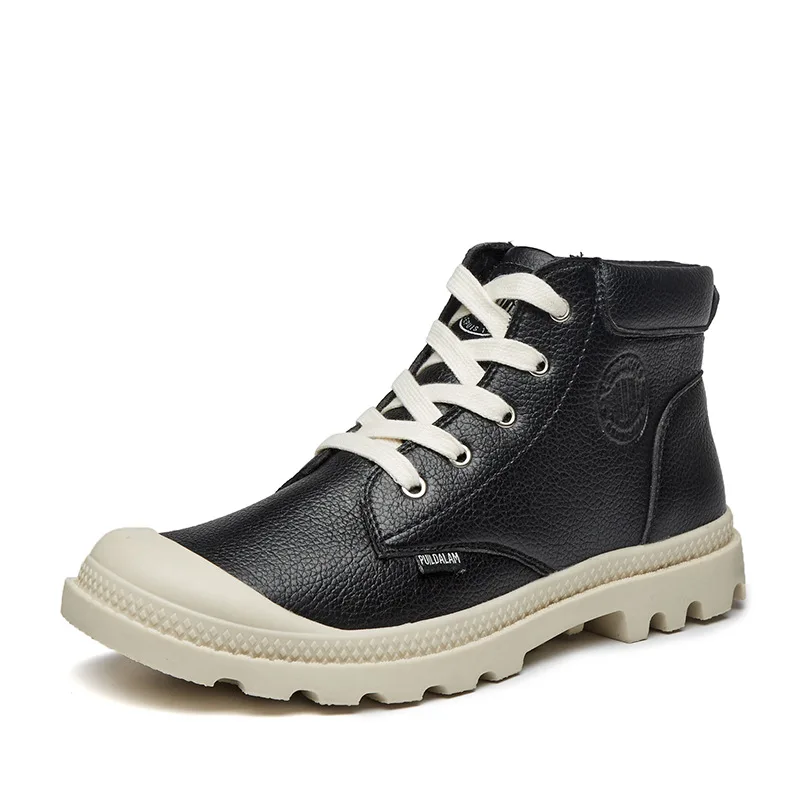 

Leisure Retro Men Martin Boots Ankle Round Toe Low Punk Motorcycle Boots Microfiber Sewing Spring Autumm Lace up Outdoor Shoes