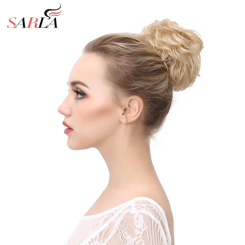 

Curly Chignon Hairpiece Hair Extension Fake Bun Piece Messy Synthetic Clip-in Drawstring Afro Postiche Cheveux Updo Wedding Q7