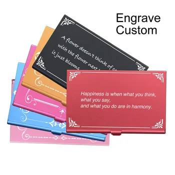 

Custom Laser Engraving Alluminum Card Box Personal Gift fit for Namecard SL-064