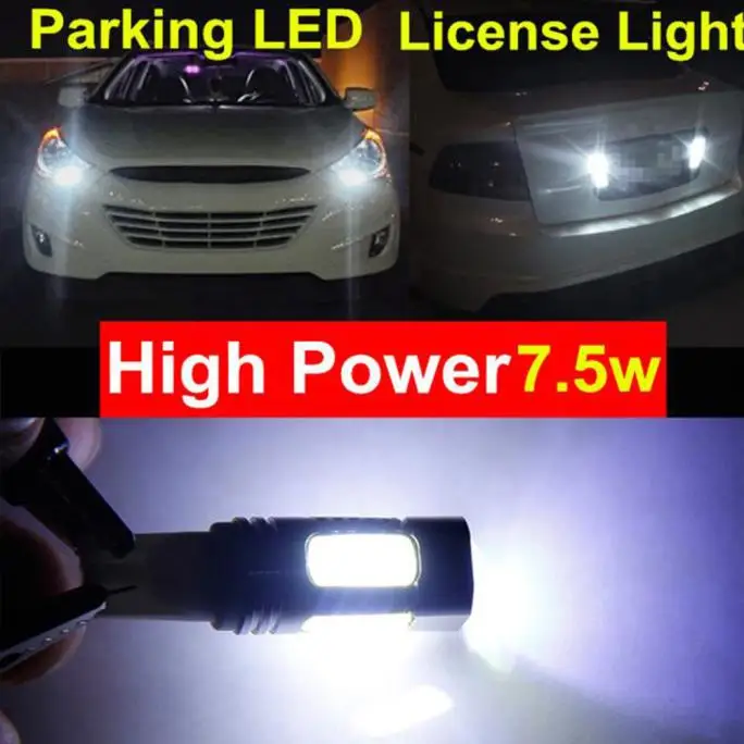 

AUTO 1x White T10 7.5 W LED 194 168 192 W5W Fog Light LED Car Side Wedge Light ERROR FREE Car Side Light car styling OC 20