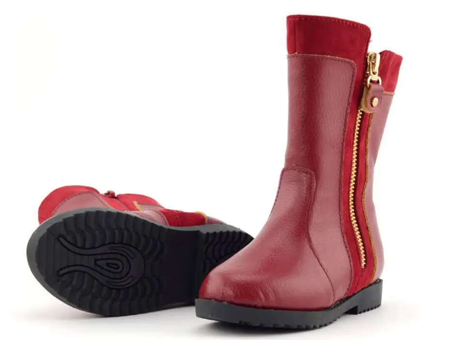 Girl knee high snow boots-16