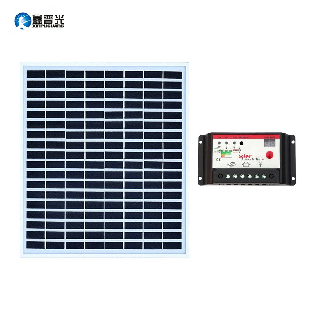 

Xinpuguang 10Watt 18V Glass Solar Panel Cell Module 12V High Quality Photovoltaic Light Battery Solar China Charger 330*285*17