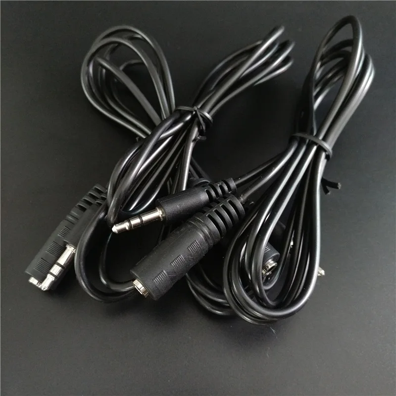 30pcs Audio Cable 3 5 mm Male to 3 5mm Female Stereo Cable Audio Aux Headphone Cable Extension Cord Male to Female Top Quality