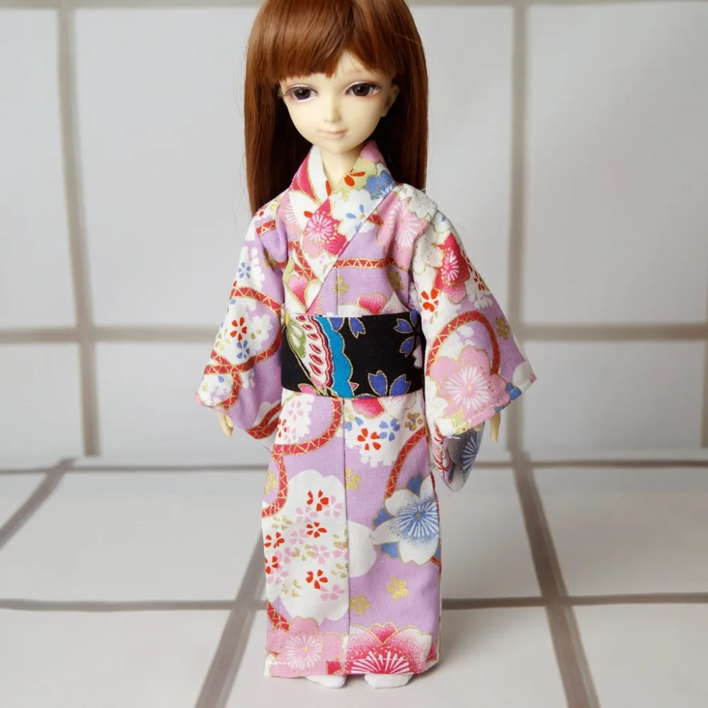 

OOAK Japan Style Kimono Dress Outfits Clothing For 1/6 11" Tall Female BJD YOSD DK DZ AOD DD Doll Free Shipping