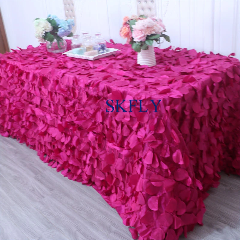 VHWI Nappe de table a effet lotus anti-t/âches et /étanche env 135 x 180 cm rose