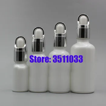 

10ml20ml30ml White Empty Glass Essential Oil Bottle, Portable Essence Refillable Container, Perfume Glass Pipette Packing Bottle