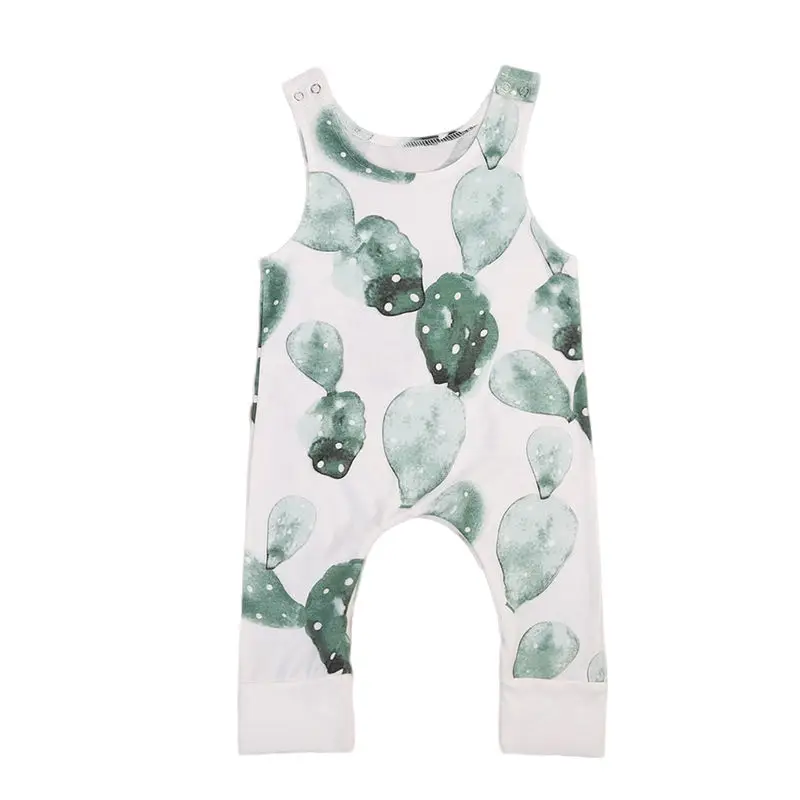Pudcoco/комбинезон с кактусами для новорожденных девочек и мальчиков; летняя одежда без рукавов; комбинезон; комбинезоны
