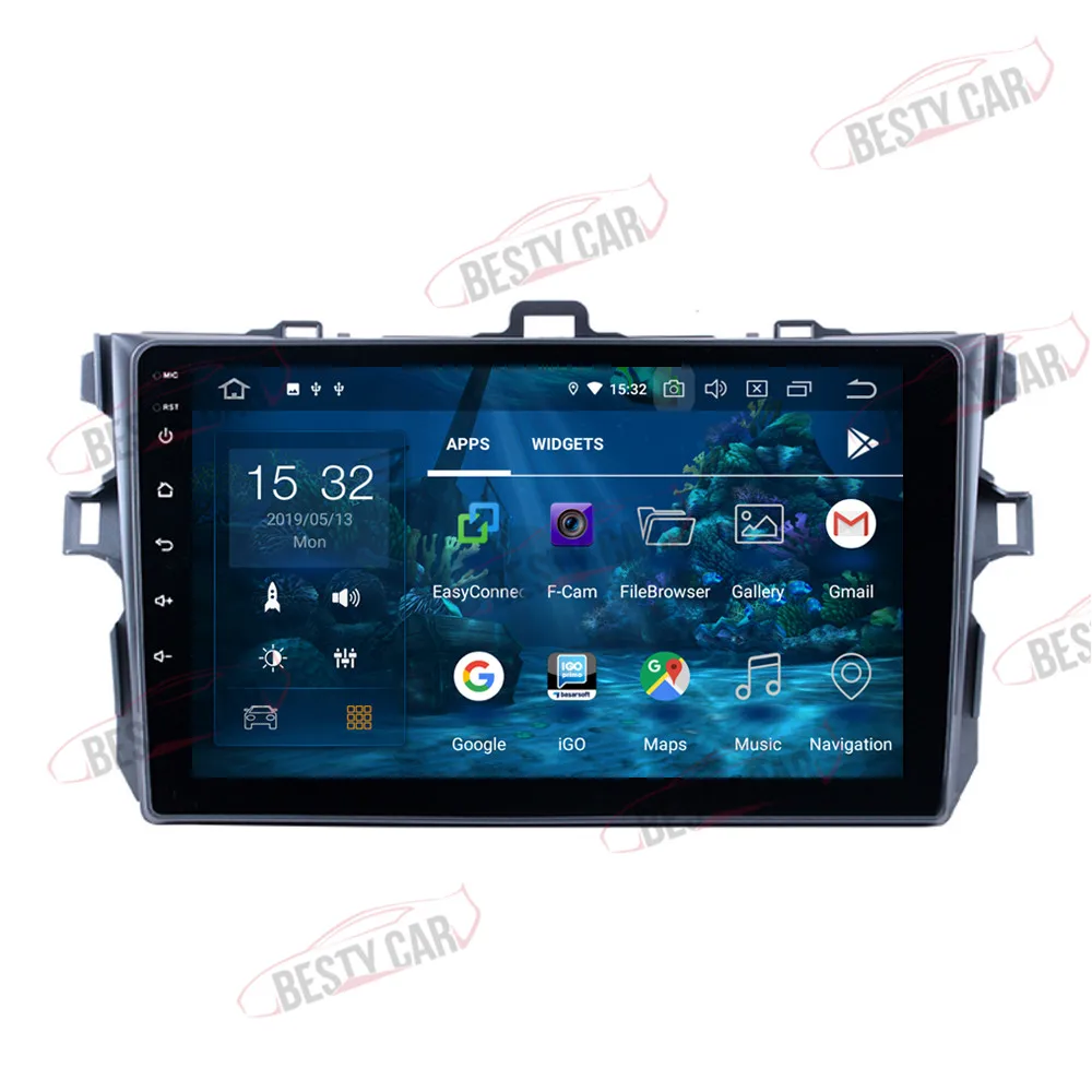 Cheap Android 9.0 Car Multimedia Player Stereo GPS for Toyota COROLLA 2006~2016 Navigation Head Unit Radio DSP 2.5D+IPS 3