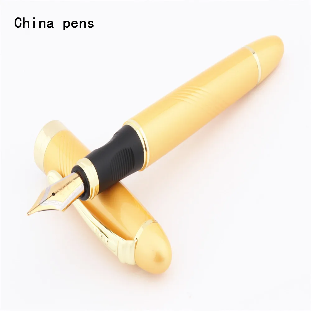 Роскошное Качество Jinhao X450 Бизнес Офис 18KGP перьевая ручка Новые канцелярские принадлежности Школьные принадлежности - Цвет: Spiral Golden