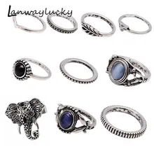 

10pcs/lot(different style) Bohemian Retro Women Men Finger Rings Set Alloy Punk Ring Gift For Party Fashion Costume Jewelry