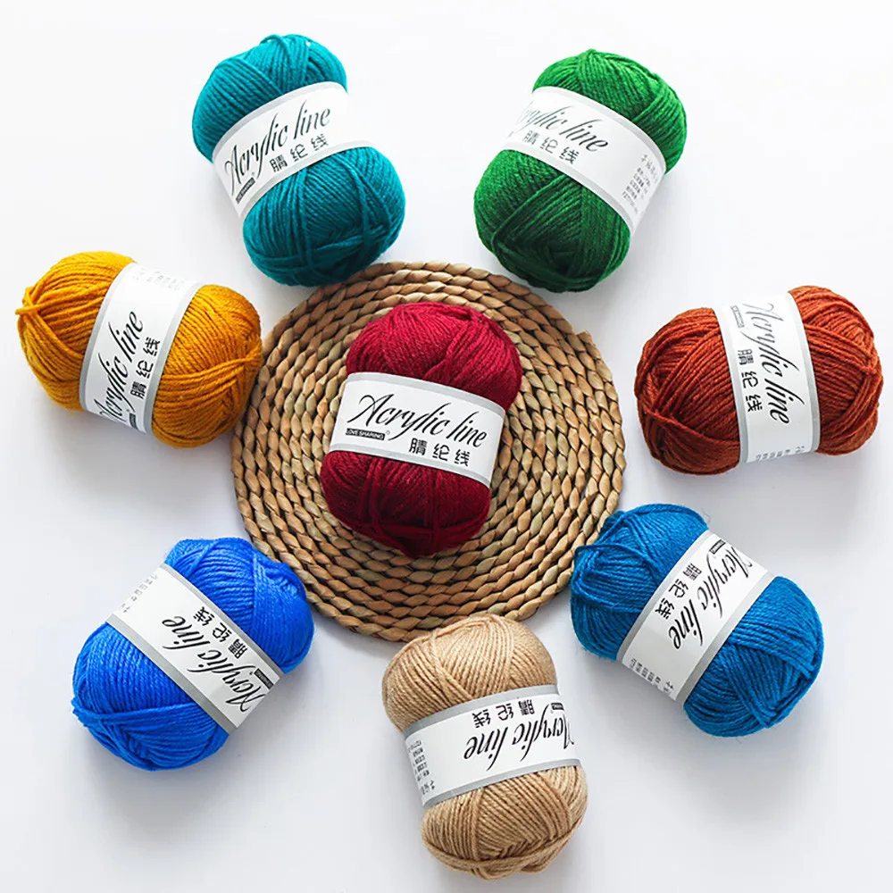 

1PC Crochet Yarn Milk Cotton Knitting Yarn 50g Chunky Wool Roving Scarf Knit Wool Yarn Thickness Warm Hat Household