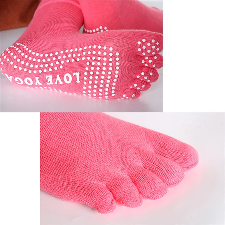 7 PF Cotton Socks Five Fingers Multicolor Socks Skid Resistance Dots Pattern Printing Chaussette Femme Women's Toe Socks WZ035