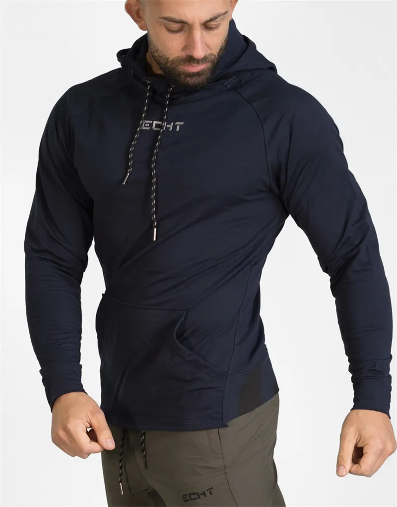 Мужские толстовки, спортивная куртка для бега, тренировочная Спортивная Толстовка для фитнеса, хлопковые спортивные костюмы с капюшоном, брендовый пуловер