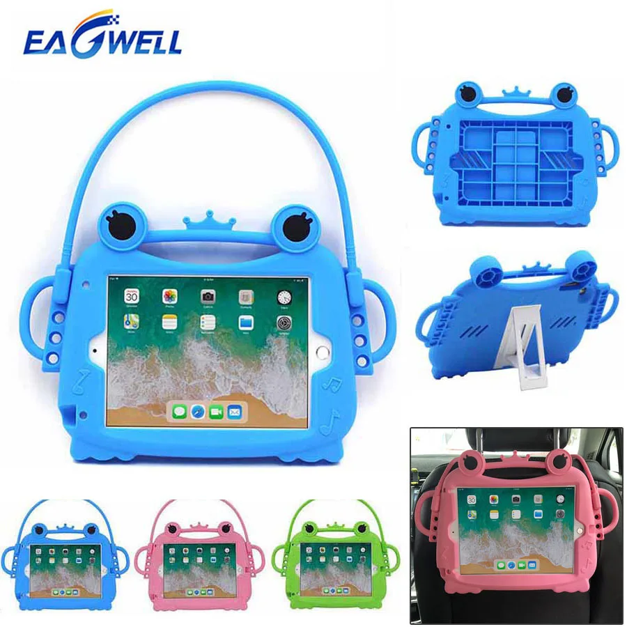 

Kids Shockproof Case for iPad Mini 1 2 3 4 Children Cartoon Frog Handle Stand Cover Silicone Case For iPad Mini Tablet Cover