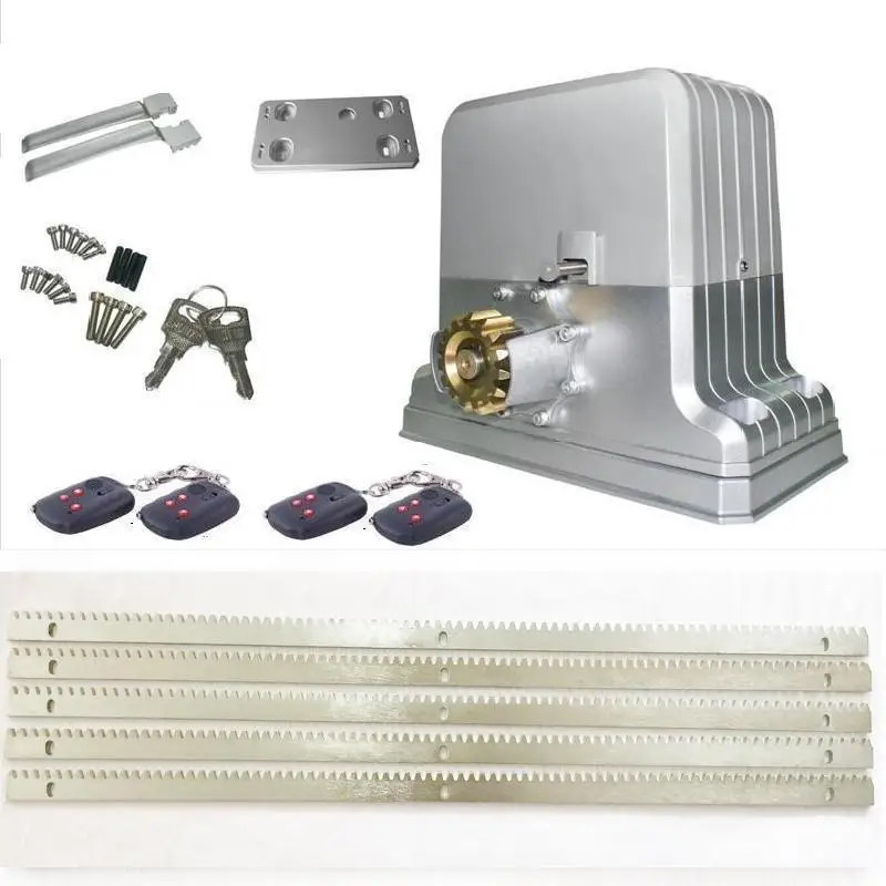 

Electrical Sliding Gate Opener Motor Engine 1800kg 3200lbs with 5M steel racks 1 photocell 1 lamp with 4 remote controllers