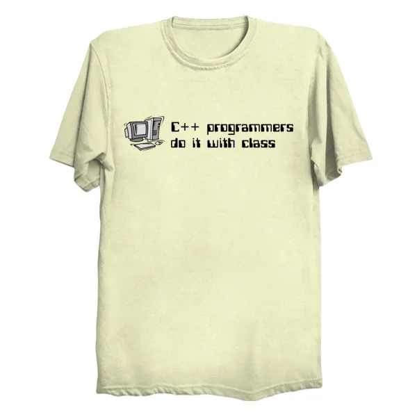 New Printed Men T Shirt Cotton tshirt C++ Programmers Do It With Class ...